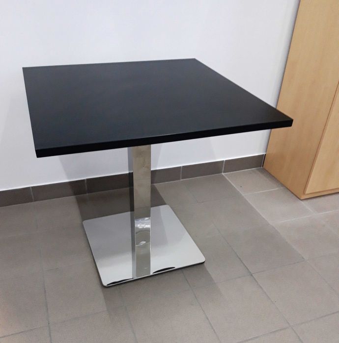 Nowy Styl stół LARA INOX SQ 80cmx80cm czarny / chrom