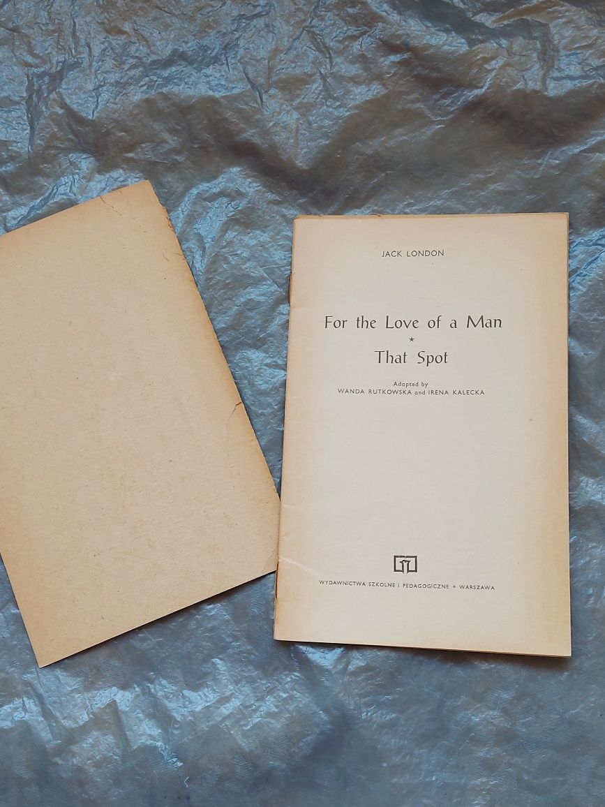 Stara książka Forthe love ofa man Jack London 1976rok