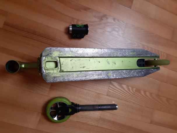 Są 2 CZĘŚCI bez decku widelec, zacisk do hulajnogi Madd gear pro mgp