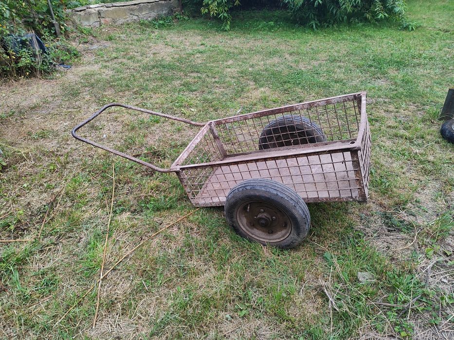 Wózek ogrodowy przyczepka solidny PRL