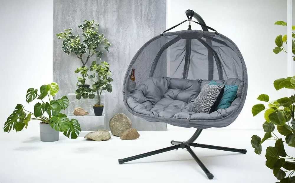 Huśtawka kosz kokon fotel wiszący ogrodowy na taras bujany do ogrodu