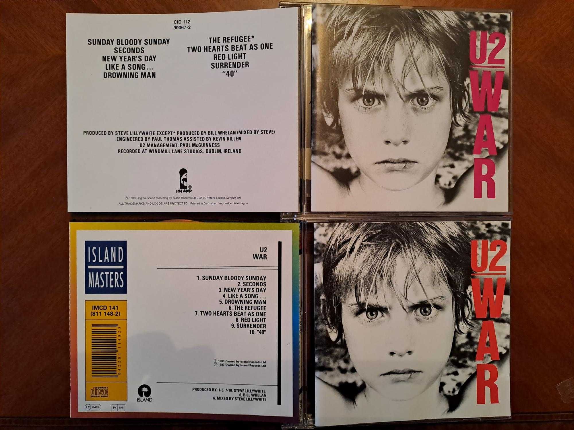 U2 - zbiór różnych płyt CD - wydania starsze oraz nowsze remasterowane