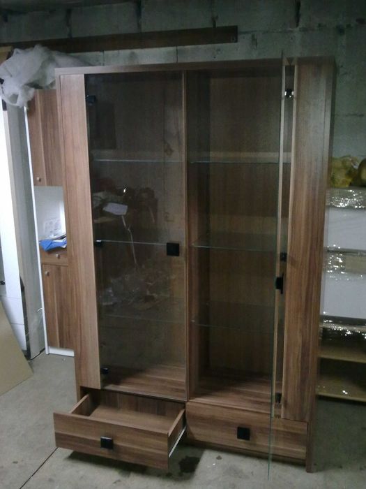 Witryna 2D 120x181x42 (Kolor śliwa)-Nowa