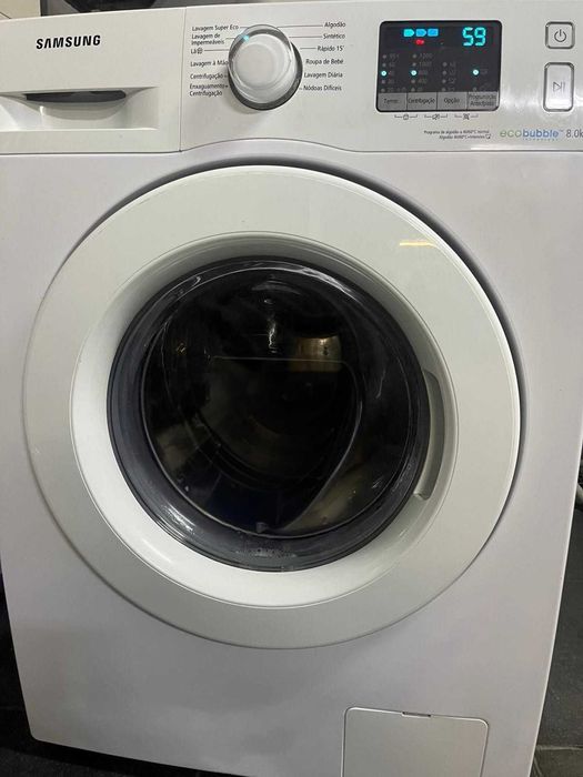 Máquina de lavar roupa Samsung — como nova, revista e com garantia!