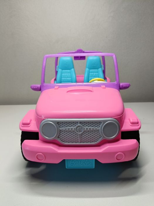 Samochód dla lalki Barbie Jeep Różowy Plażowy