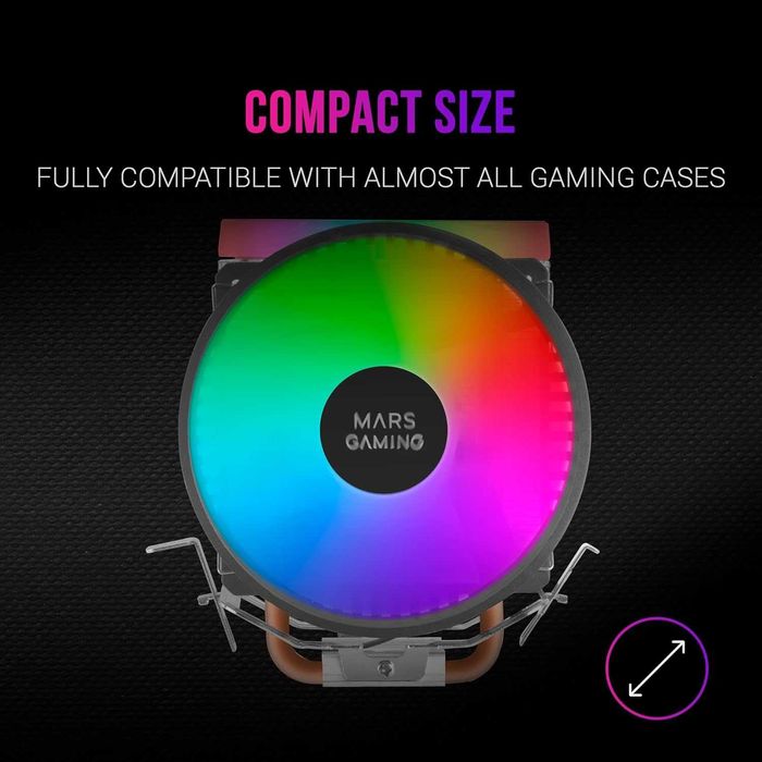 Chłodzenie procesora RGB Intel/AMD Mars Gaming MCPU33