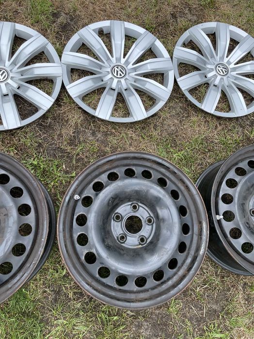 Okazja oryginalne felgi VW TIGUAN 6.5Jx17 ET38 5x112 czujniki kołpaki