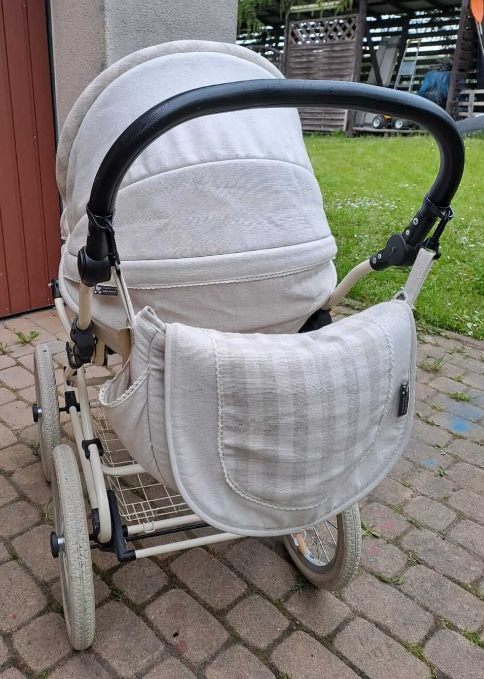 Wózek wielofunkcyjny 3w1, wersja FRIEDRICH HUGO. Kolor kremowy