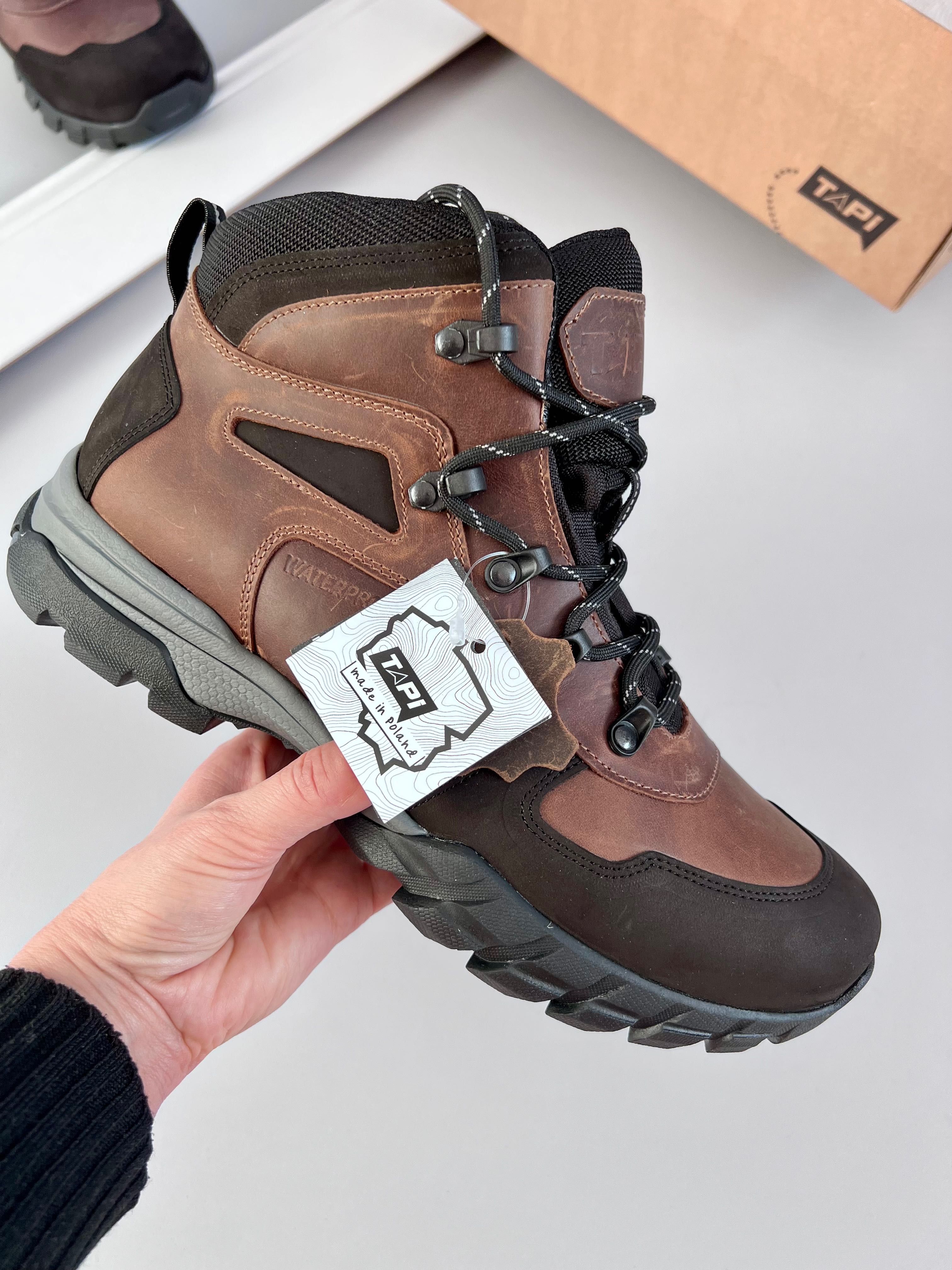 45 Sklep Polska produkcja Nowe buty męskie trekkingowe skóra