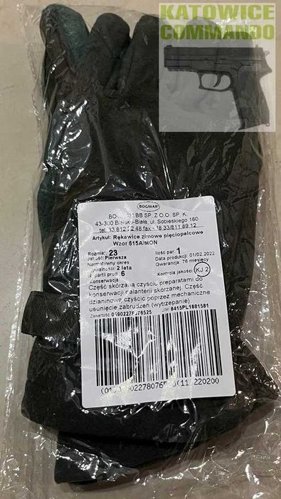 Rękawice zimowe wzór 615A/MON - Oliv roz.23