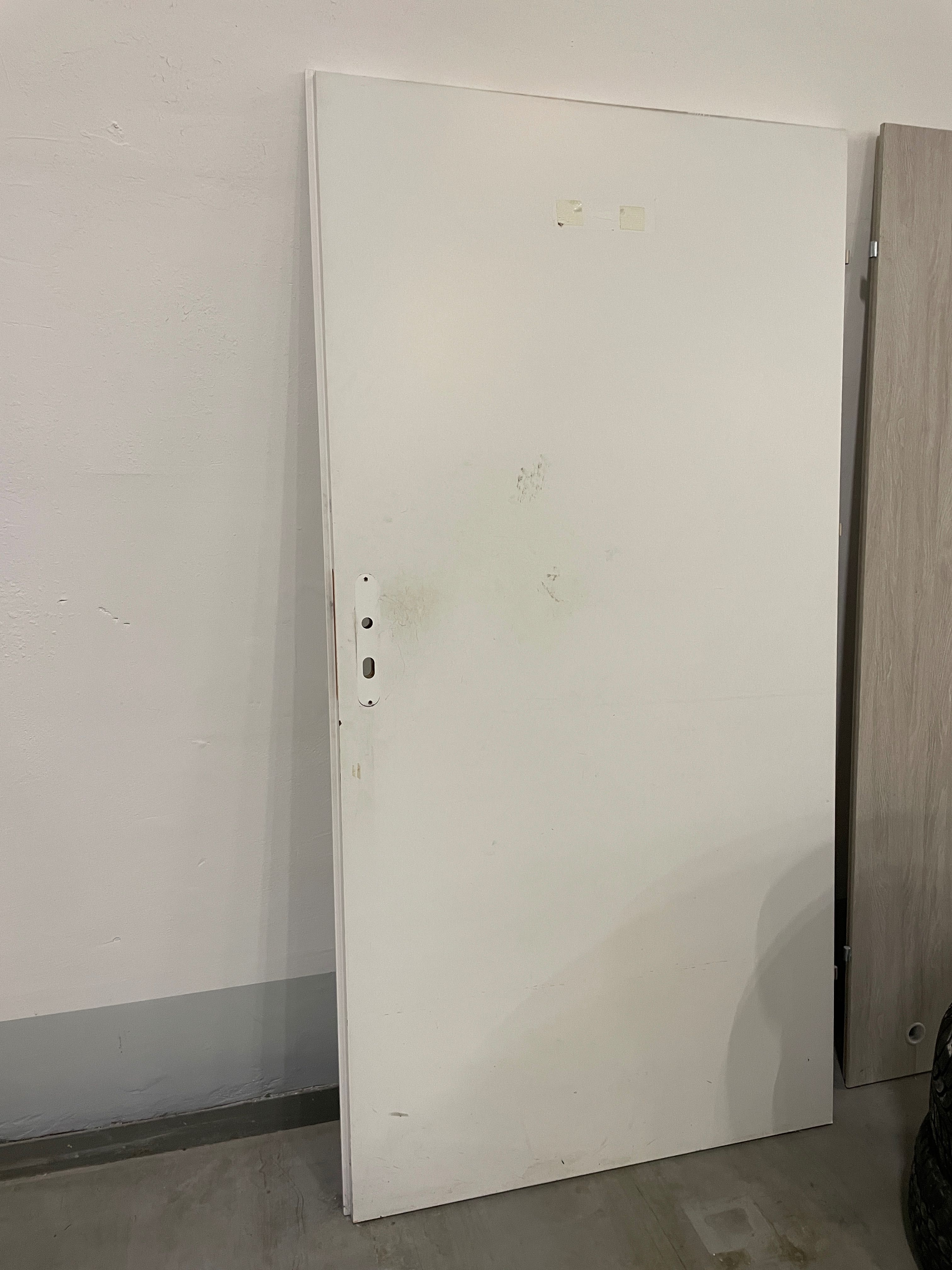 Drzwi wewnętrzne białe - Porta z płyty wiórowej / lewe / 90 cm