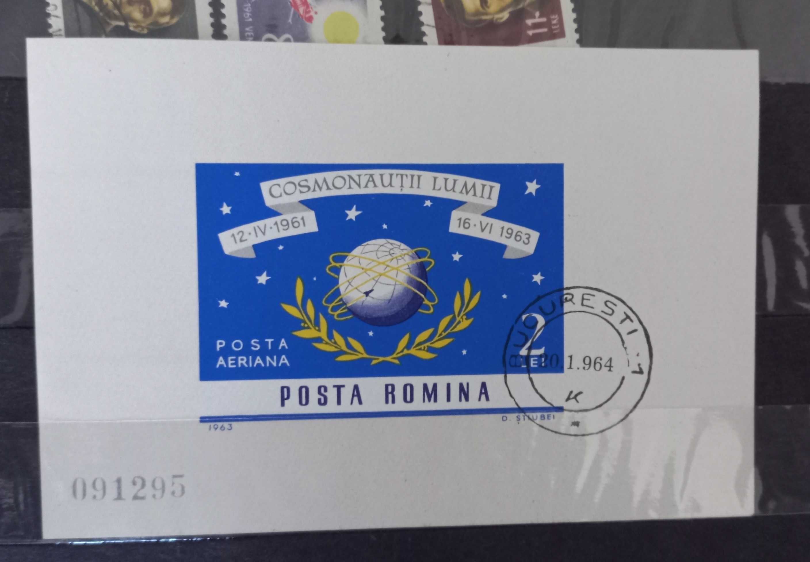 Znaczek pocztowy - Blok - Kosmos - Rumunia