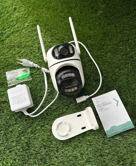 IP Wifi Камера видеонаблюдения iCsee 8МП Q2 Besder двойная уличная