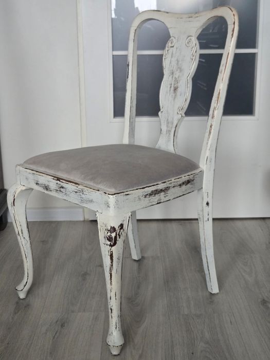 Shabby chic - stylowe krzesło vintage TOP stan!
