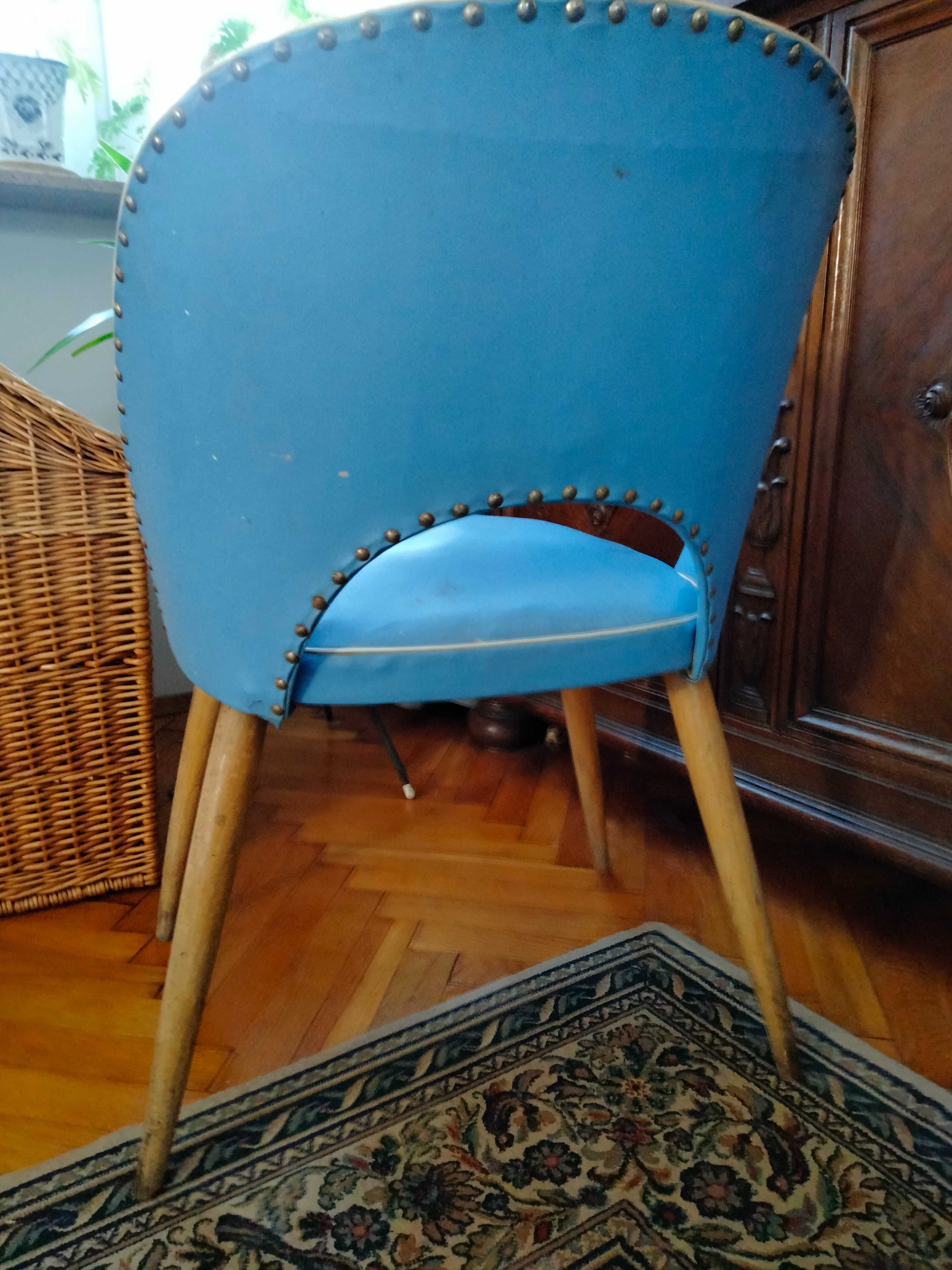 krzesło muszelka stare oryginalna tapicerka