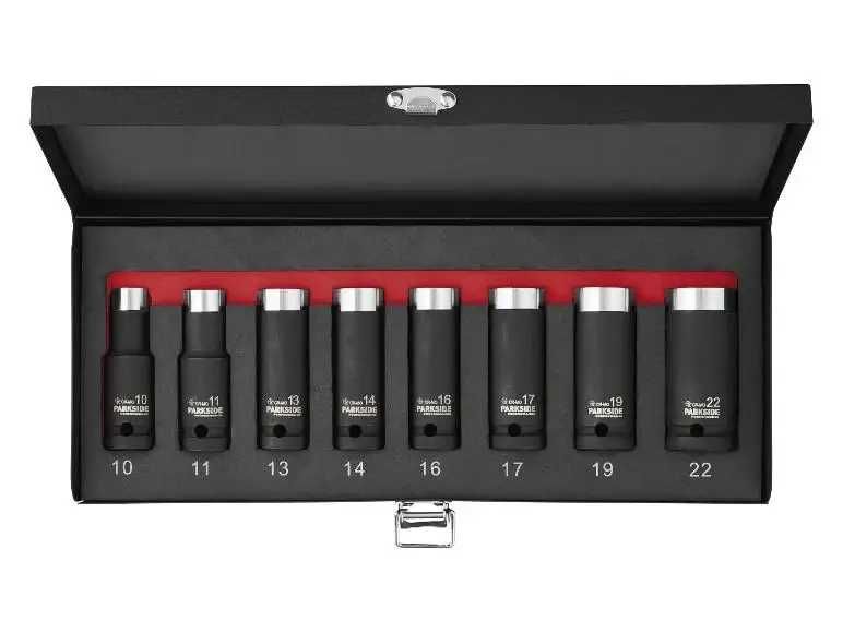 Набір торцевих ударних ключів Parkside PSNP 8 В2 / Головки ½″ 8 од.