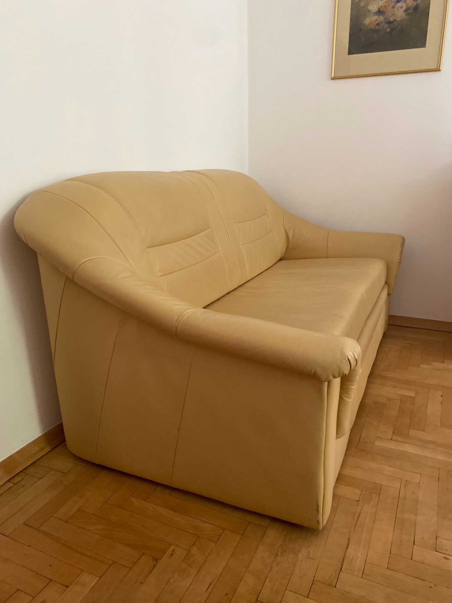 Zestaw skórzanych mebli wypoczynkowych