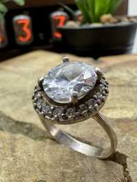 Stary duży piękny pierścionek 925 srebro