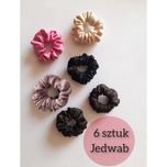 6 micro gumeczek do włosów z jedwabiu naturalnego