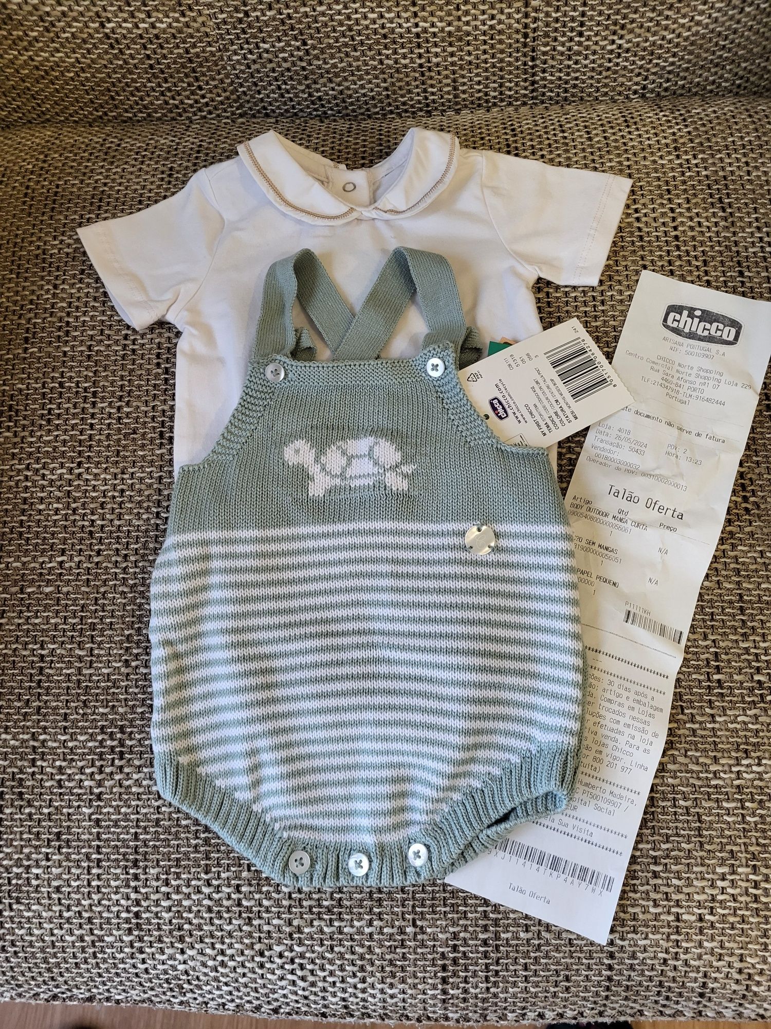 Conjunto roupa chicco novo