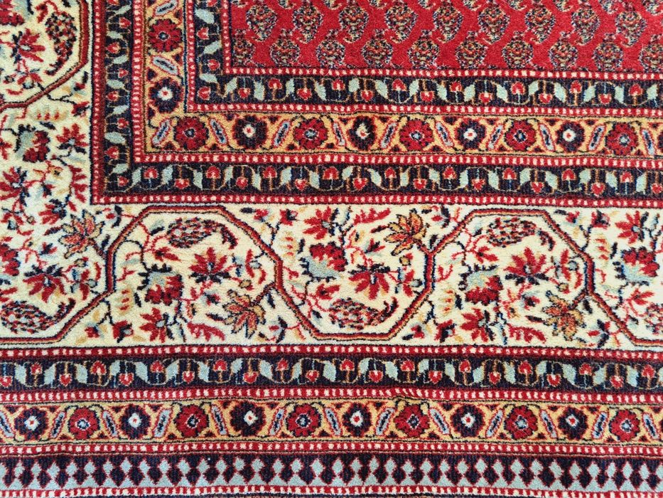 Przepiękny salonowy maszynowo tkany wełniany dywan Keshan 300x400cm