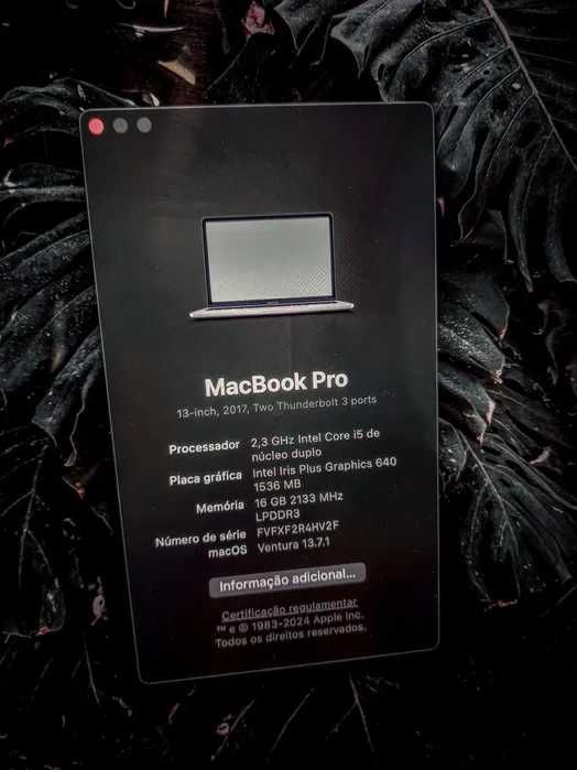 Macbook PRO 13" 16GB Bateria NOVA