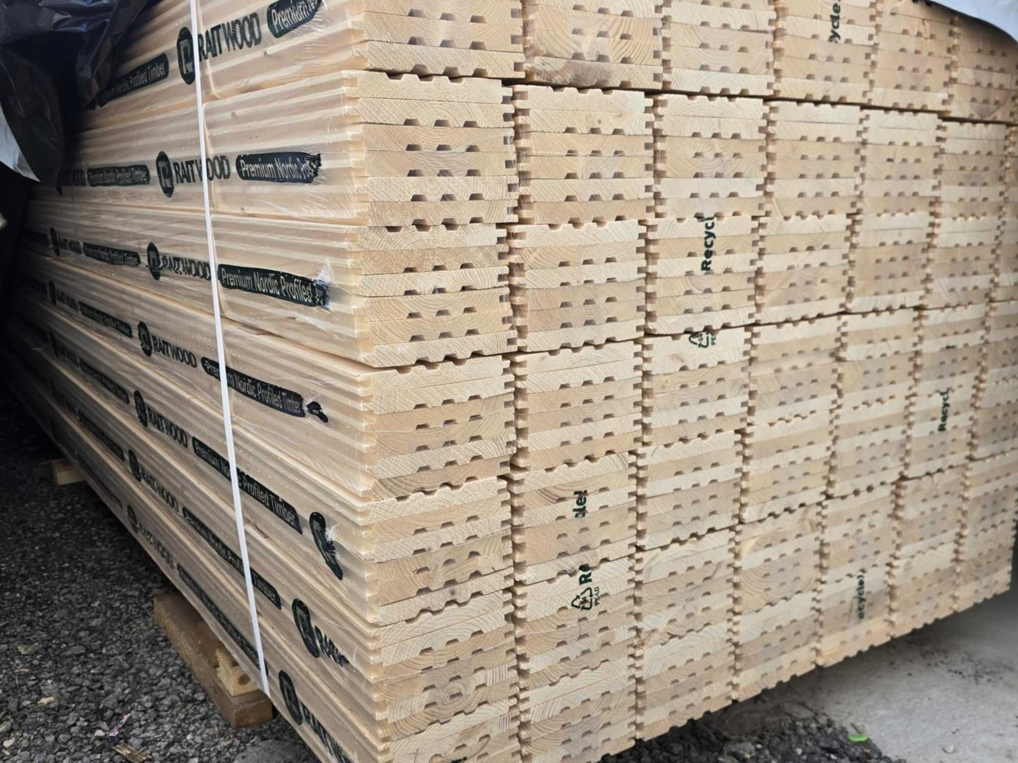 Elewacja, podbitka, boazeria świerk skandynawski 14x121 faza, softline