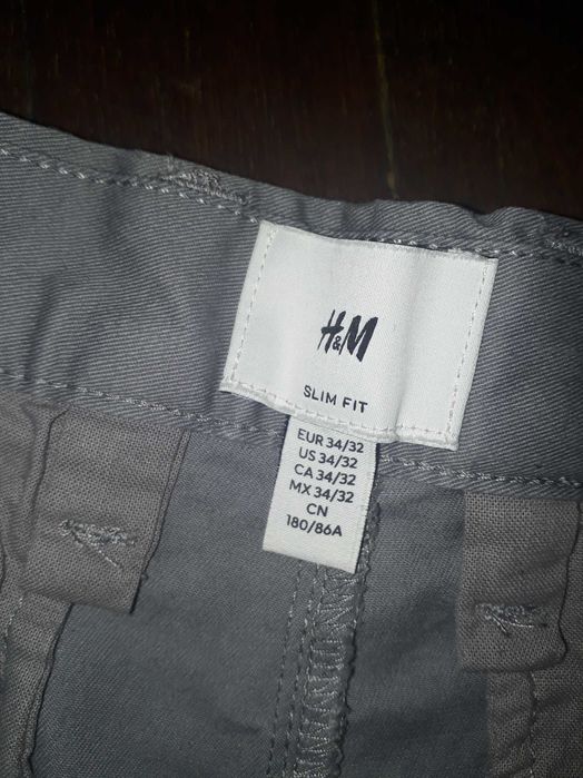 Calças Homem H&M SLIM 44-42 Cinzento