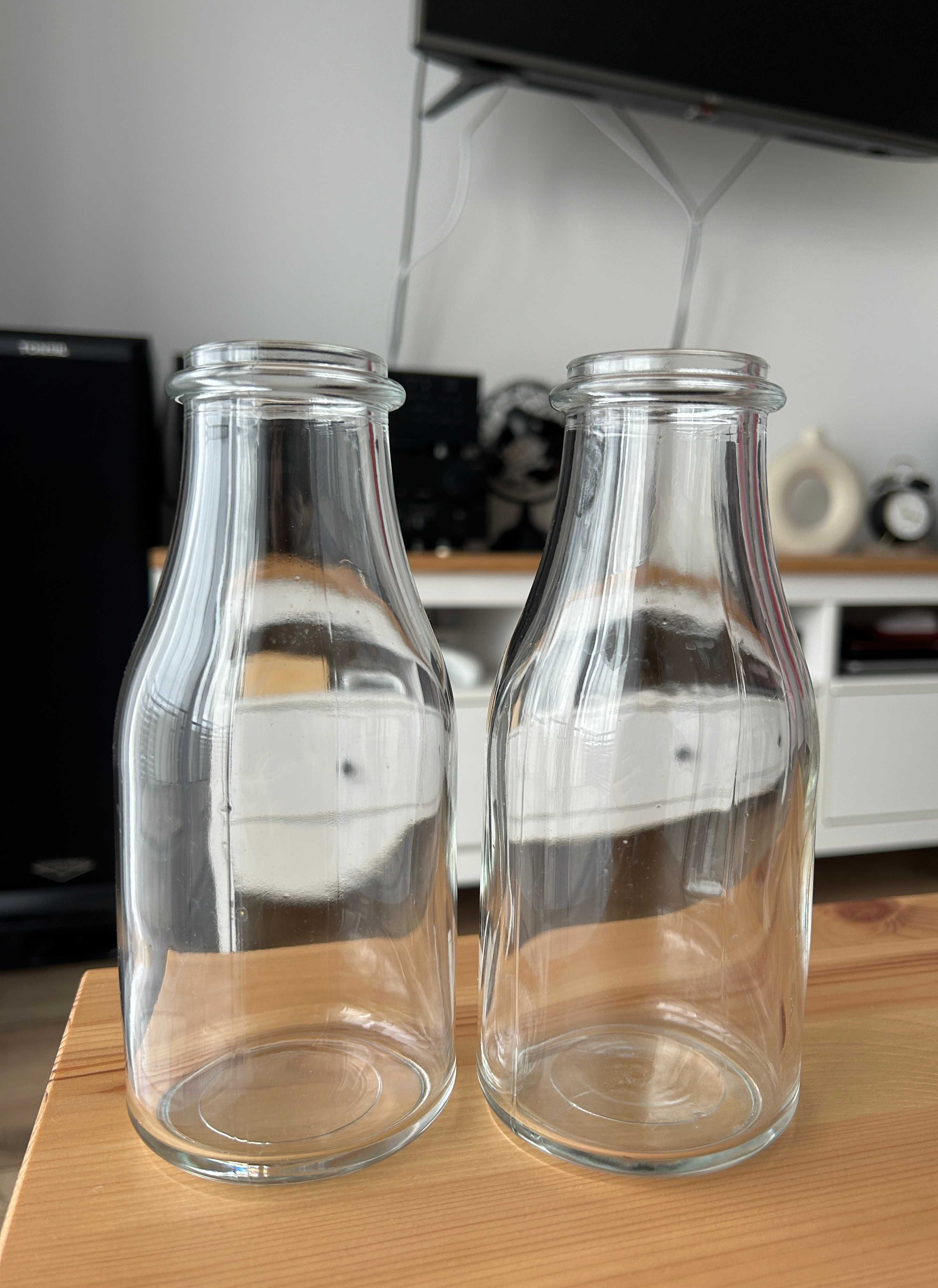 Szklane butelki na mleko koktajl smoothie sok butelka karafka Ikea