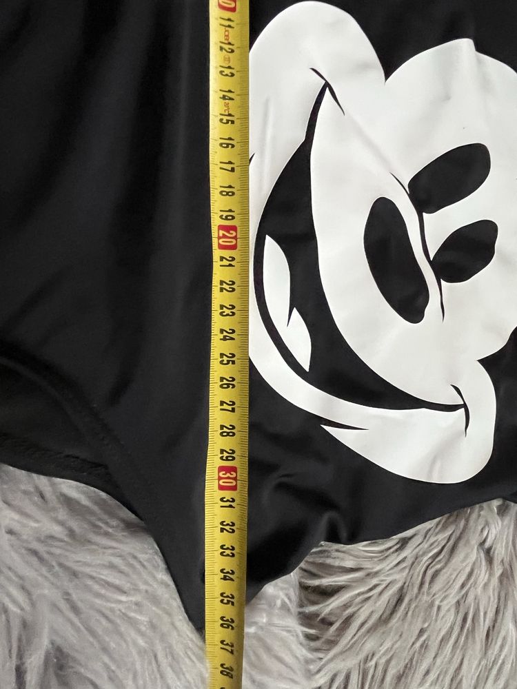 Cropp kostium kąpielowy jednoczęściowy S/M czarny z nyszka miki