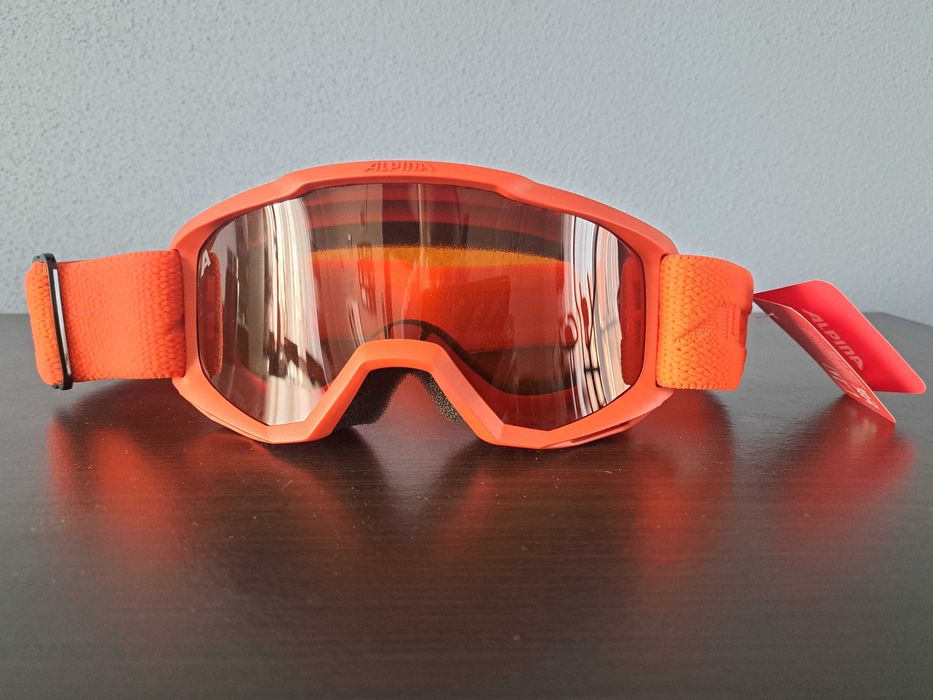 Alpina Piney Dziecięce gogle narciarskie Okulary narciarskie pomarańcz