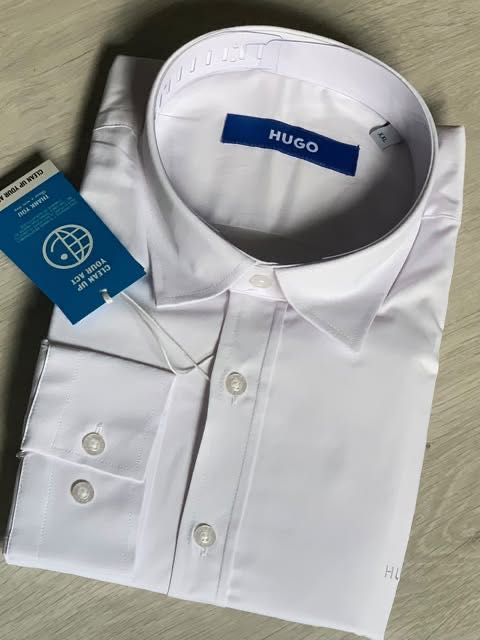 śnieżno biała koszula męska 3XL  Bawełna/ elastan 100%