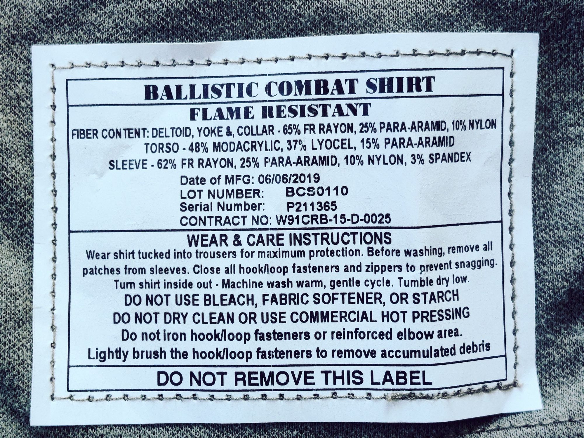 Балістична бойова сорочка армії США Ballistic combat shirt
