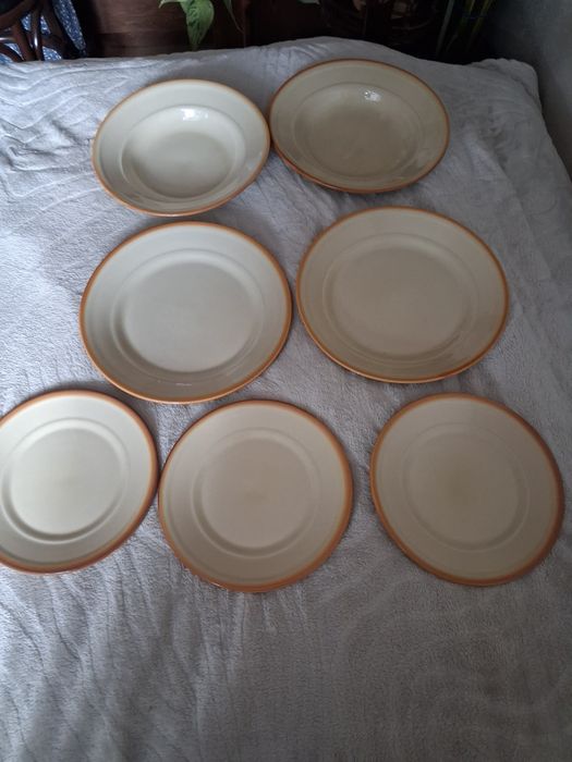 Talerze porcelitowe tułowice wintage