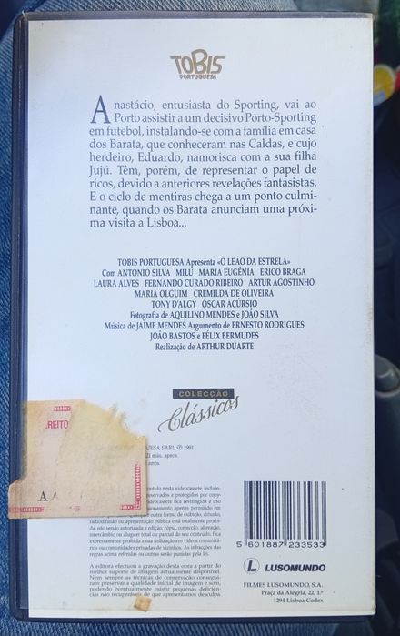 Filme português VHS "O Leão da Estrela"