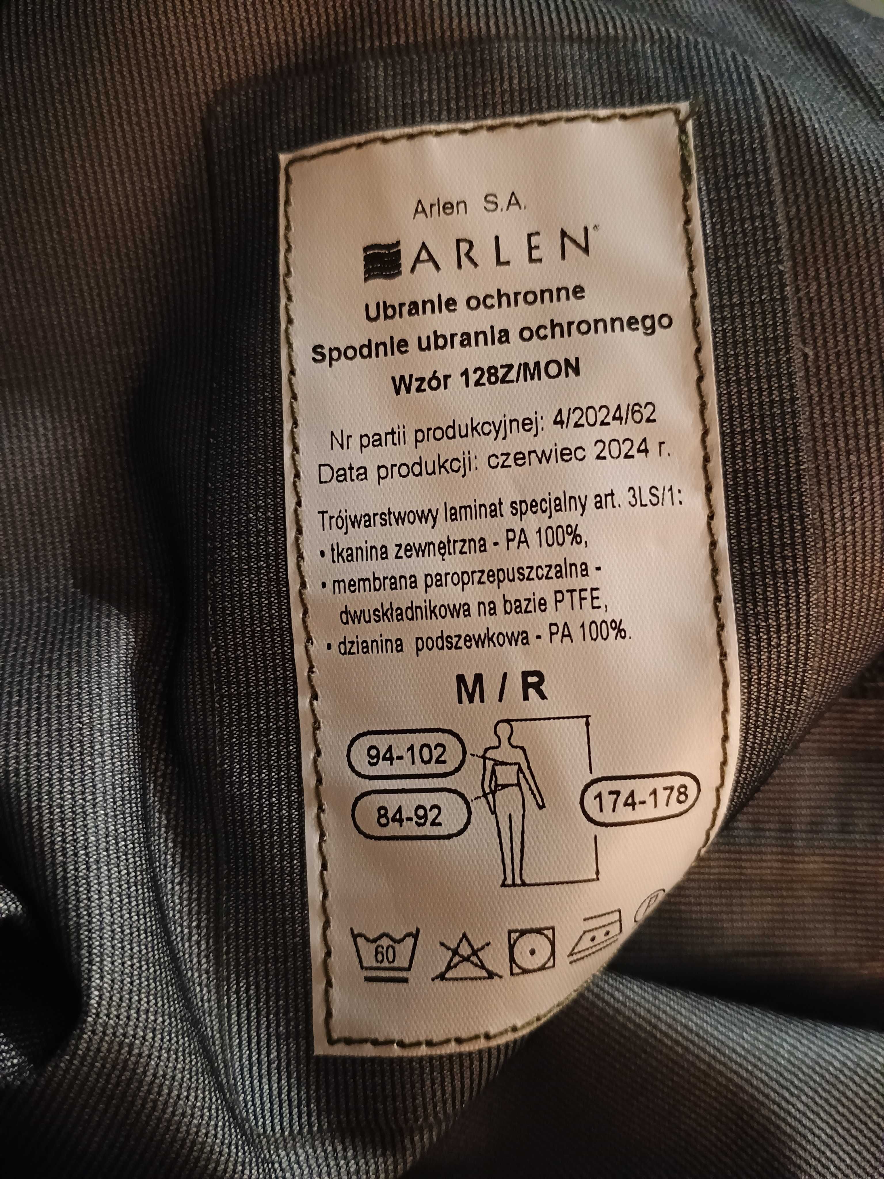 Spodnie ubranie ochronne wzór 128Z/MON goreteks gore-tex rozmiar M/R