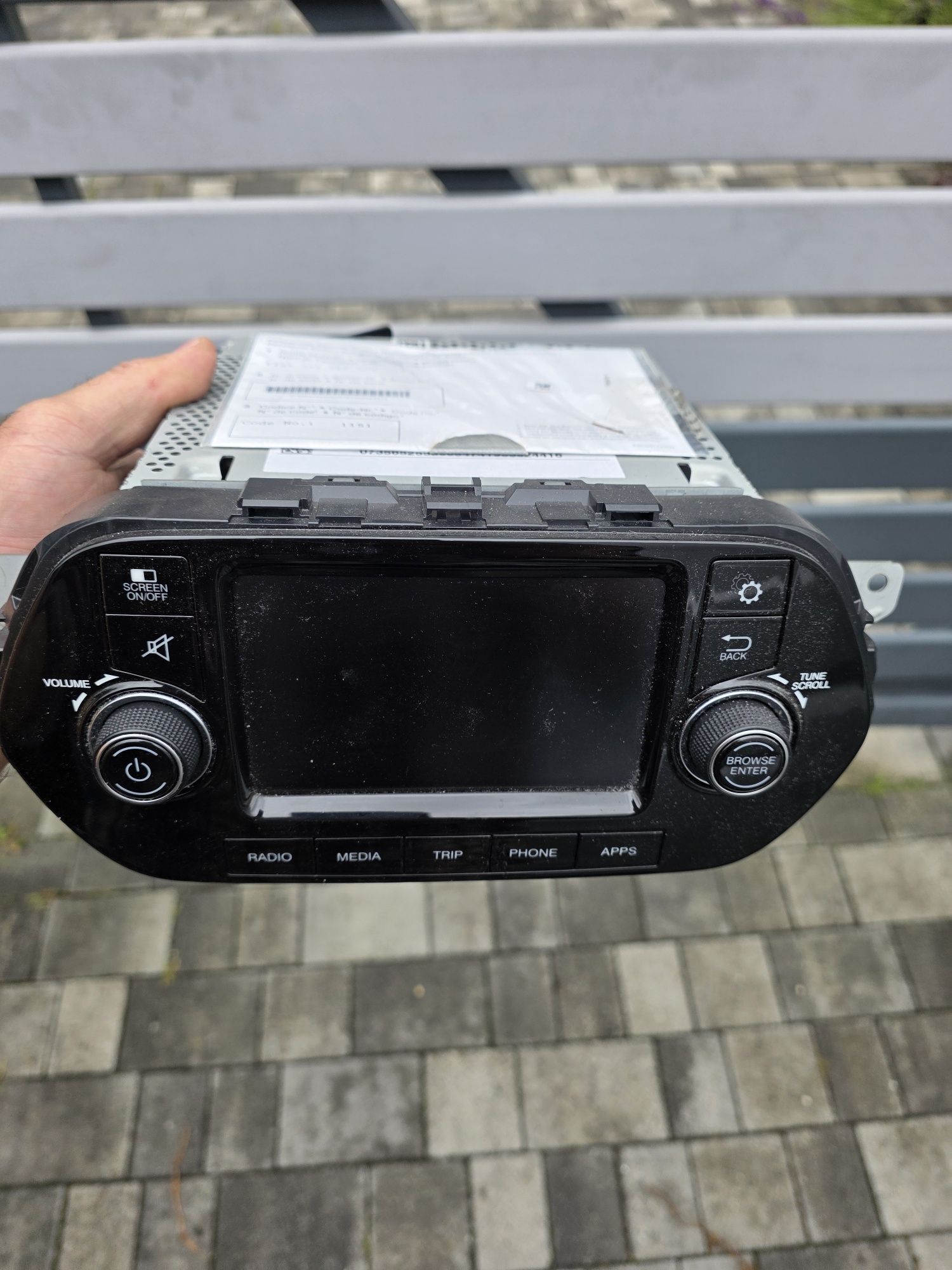 Fiat tipo radio dotykowe bluetooth kod Orginal