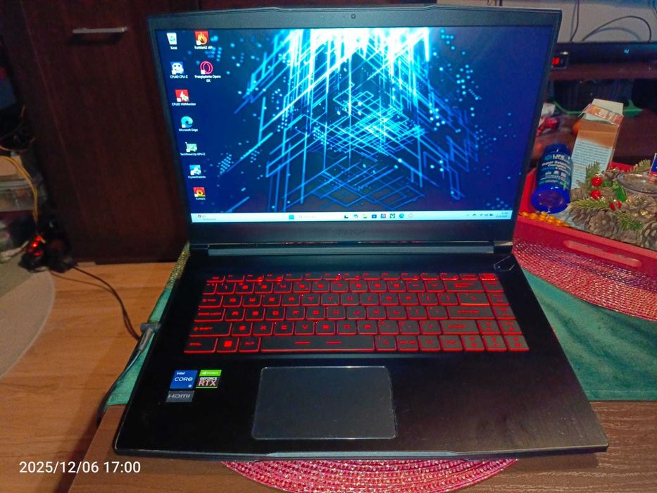 MSI GF63 i5-12x2,70GHz/16GB/RTX 3050/SSD 500GB/15.6" - 100% sprawny