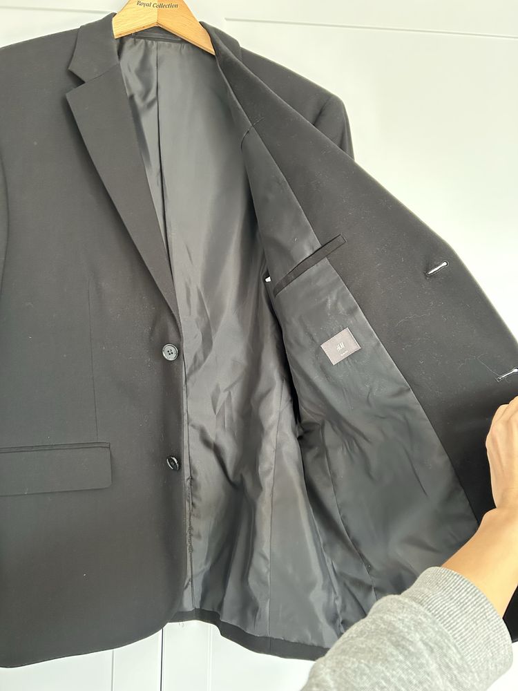 Czarna klasyczna marynarka oversize H&M slim fit viral męska damska