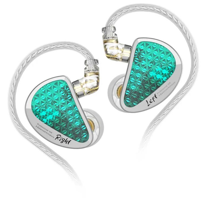 Навушники kz as16 Pro cyan with mic