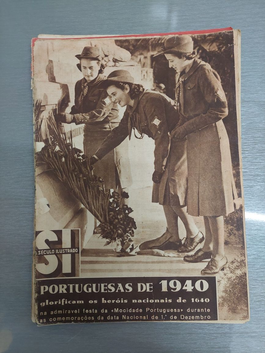 Revista antiga seculo ilustrado mocidade portuguesa feminina