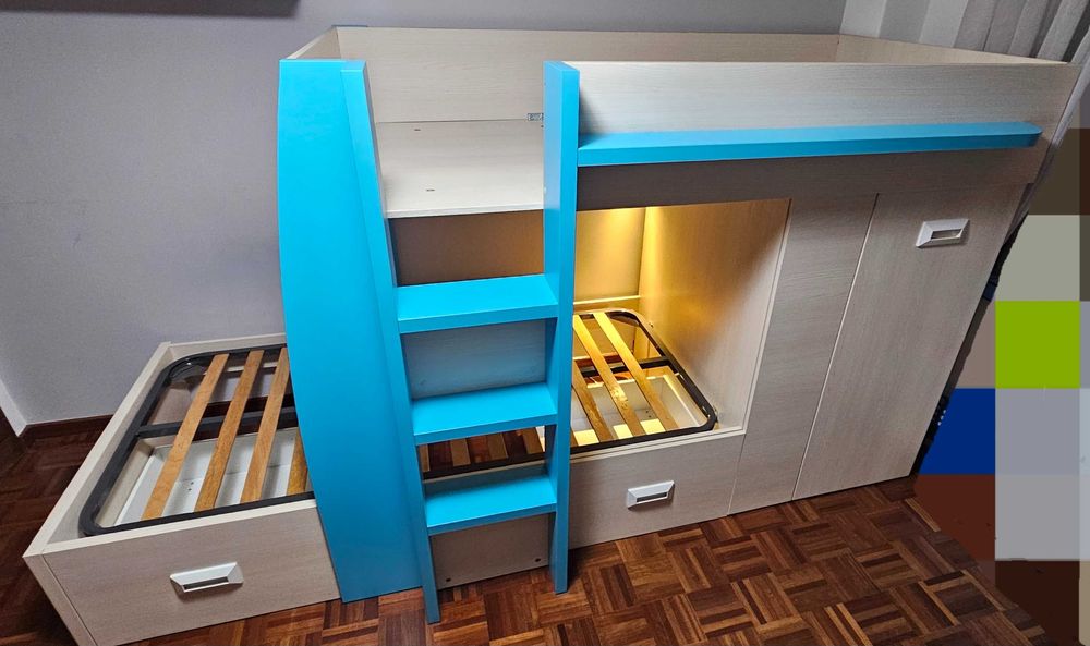 Beliche duplo criança 2 camas 90x190