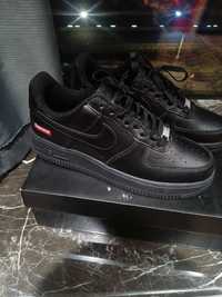 Nike air force 1 ×supreme Men's Cool Black Sneakers Size 43