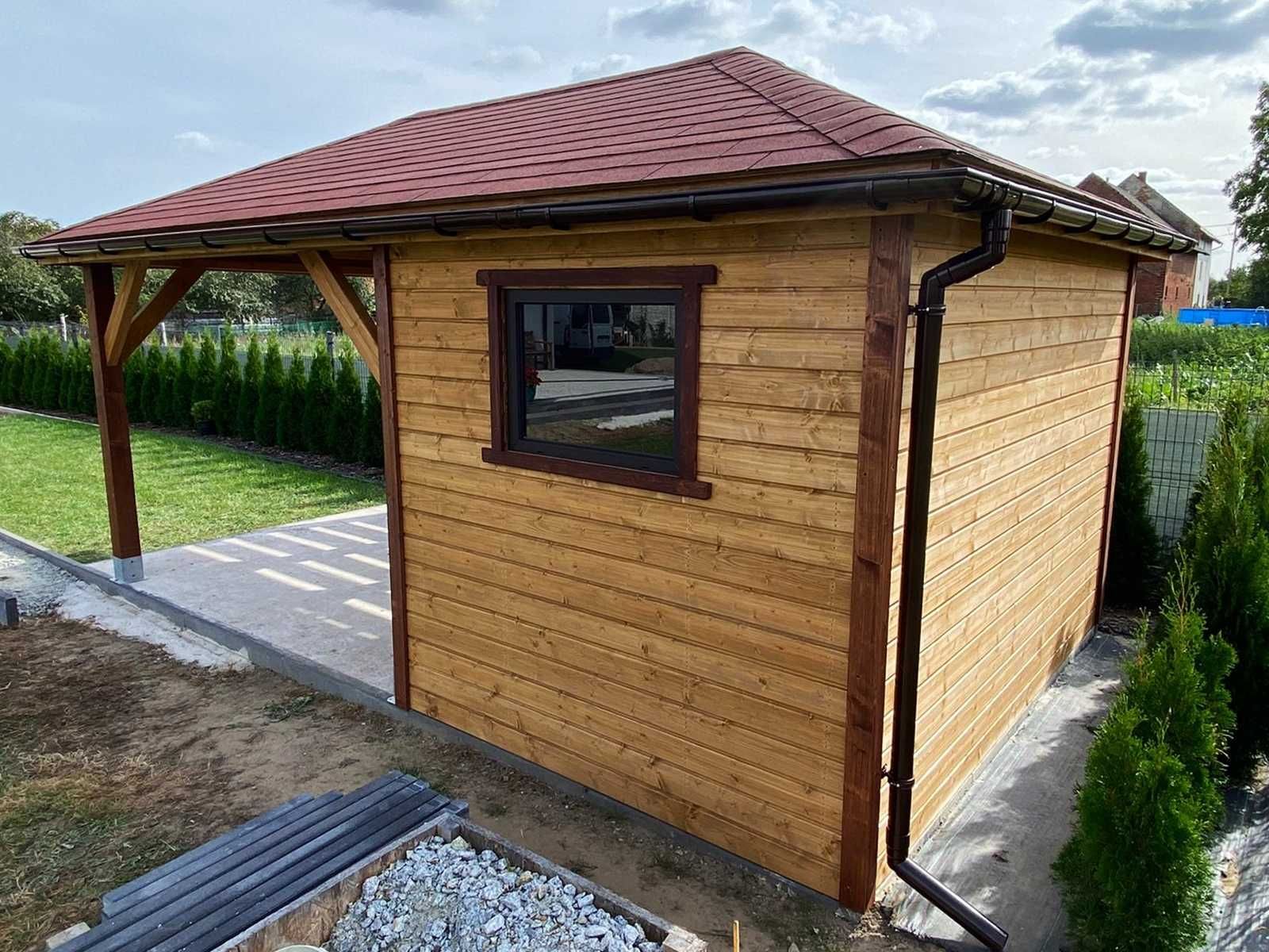 Altana ogrodowa z domkiem narzędziowym Afrodyta 3m x 5m PRODUCENT