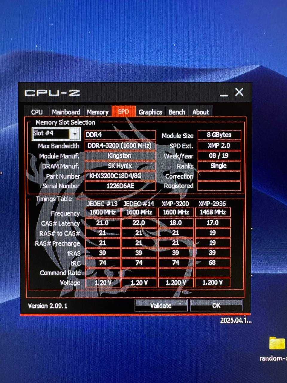 Оперативна пам'ять Kingston Hyperx Fury 16gb ddr4 3200Mhg