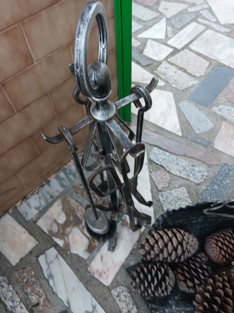 Conjunto para fogão de sala em ferro com utincílios novo
