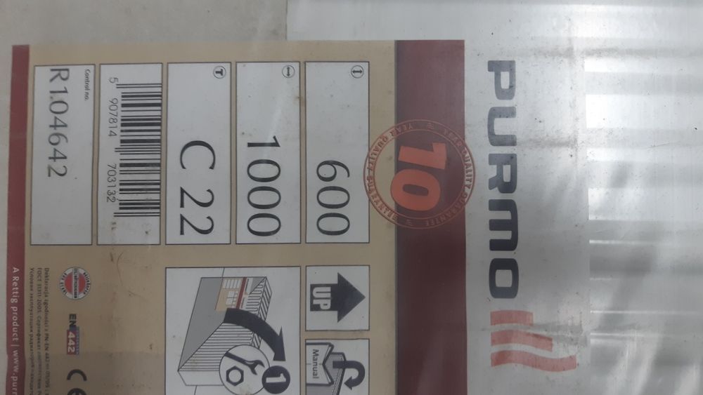 Grzejnik Purmo 1000 x 600 c22 3 sztuki