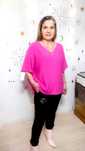 Wikiland Plus Size XL-5XL Bluzka dzianinowa Rękaw 3/4
