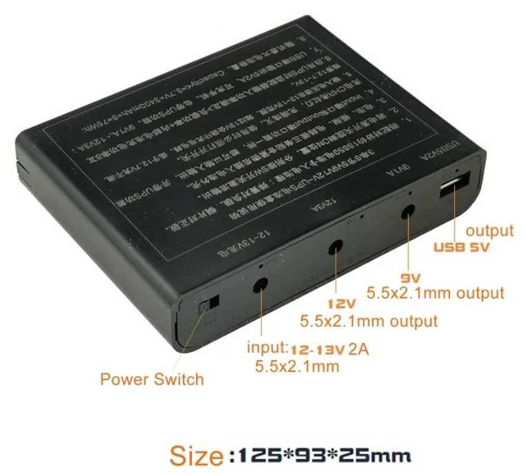 Безперебійник на 6 елементів / UPS для роутера, модема, wi-fi камер