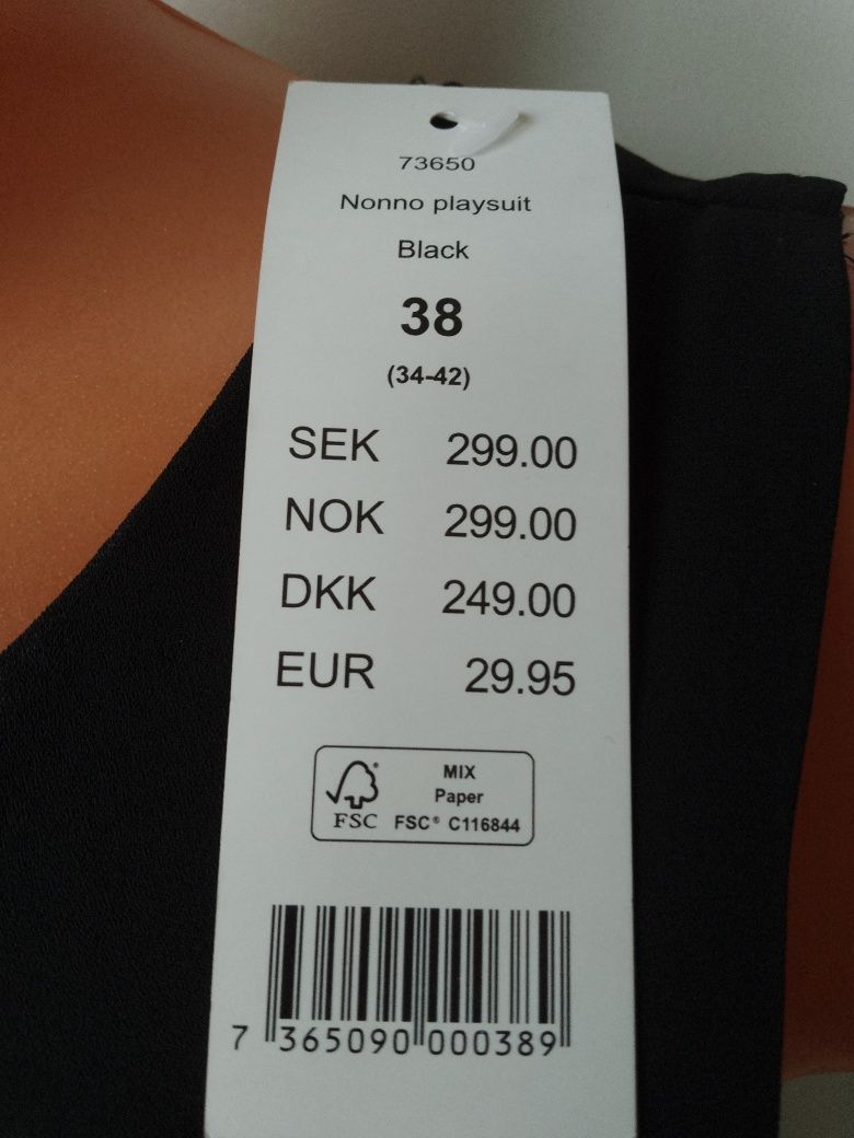 Czarny kombinezon Gina Tricot roz 38